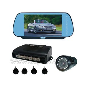 7 inch Parking Sensor System with Rearview Mirror LCD Monitor