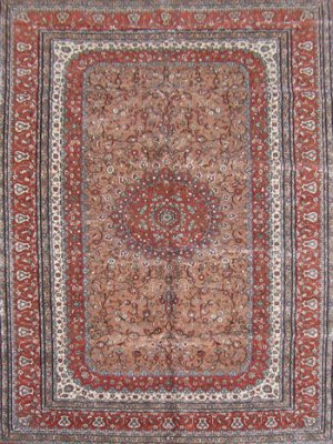 6'x9' Red Floral Hand Knotted Turkish Silk Area Rug/Carpet