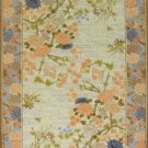 9'x12'Beige Floral Hand Knotted Silk Area Rug/Carpet