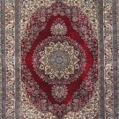 5'x8'Red Hand Knotted Kerman Silk Area Rug/Carpet