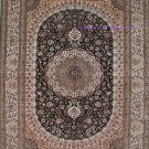 4'x6'Navy Hand Knotted Persian Oriental Silk Area Rug/Carpet