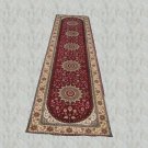 3'x12'Red Hand Knotted Silk Runner Rug/Carpet