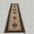 3'x18'Beige Hand Knotted Persian Oriental Silk Runner Rug/Carpet