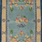 3'x5'Blue Hand Knotted Chinese Dragon Silk Area Rug/Carpet