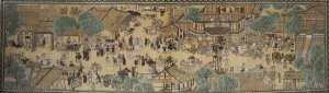 2'x6'Brown Song Dynasty Hand Knotted Chinese Silk Area Rug/Tapestry 8