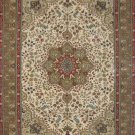 4'x6'khaki Nain Hand Knotted Traditionl Silk Area Rug/Carpet 15