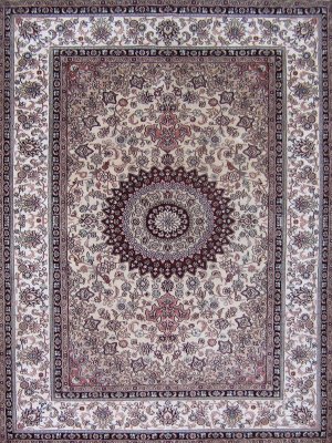 4'x6'Beige Hand Knotted Turkish Oriental Silk Area Rug/Carpet 10