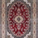 4'x6'Red Kerman Hand Knotted Persian Oriental Silk Area Rug/Carpet 4