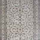 6'x9'Beige Leaf Hand Knotted Oriental Silk Area Rug/Carpet 2