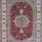 4'x6'Red Isfahan Hand Knotted Persian Oriental Silk Area Rug/Carpet 4
