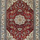 2'x3' Red Small Hand Knotted Tabriz Oriental Silk Area Rug/Carpet 12