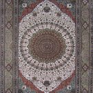 6'x9' Khaki Radiancy Hand Knotted Kashan Oriental Silk Area Rug/Carpet 2