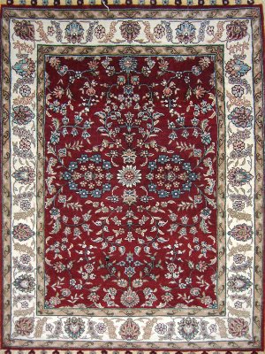 12'x18' Large Red Floral Hand Knotted Traditional Oriental Silk Area Rug/Carpet 1