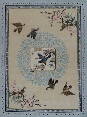 5'*8' Grey Hand Knotted Traditional Chinese Silk Area Rug/Carpet 60