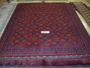 6.82'*10'Afghan Red Hand Knotted Wool Area Rug/Carpet