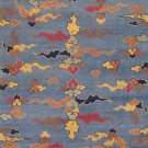 8'*10' Blue Hand Knotted Tibetan Wool Area Rug/Carpet