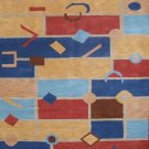 5'*8'Geometric Hand Knotted Modern Tibetan Wool Area Rug/Carpet 10