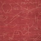 5'*8' Abstract Red Hand Knotted Modern Tibetan Wool Area Rug/Carpet 7