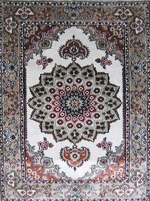 2'*3' Kerman Small Hand Knotted Artifical silk Area Rug/Carpet 6