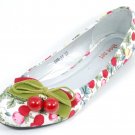 Fashion Cherry Pattern Flats Womens Shoes All Size 301 Free Shipping