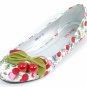 Fashion Cherry Pattern Flats Womens Shoes All Size 301 Free Shipping