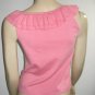Tibi PINK Ruffles Silk Angora Blend Top Shirt M Medium