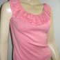 Tibi PINK Ruffles Silk Angora Blend Top Shirt M Medium