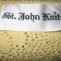 St. John Knits Yellow Novelty Cardigan Sweater Medium M