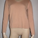 Wendy B. Cashmere Soft Tan Pullover Sweater S Small