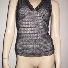 White House Black Market Lace Overlay Tank Shirt S Sm