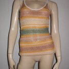 LAMB Gwen Stefani Metallic Beaded Tank Top L Large