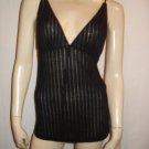 NWT J. Crew Black Eyelet Rayon Poly Tank Top L Large