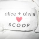 Alice & Olivia for Scoop NYC White Shirt Top S Small