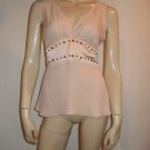 $585 Rachel Roy Beige Studded Chic Shirt Top 12 L Large