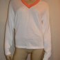 Theirry Muggler Cotton White Orange Pullover Sweater 48