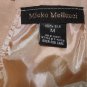 Mikeo Mellucci Beige All Silk Ruffle Shirt Top Tank M