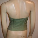 $298 Alice & Olivia Green Labyrinth Corset Tube Top XS