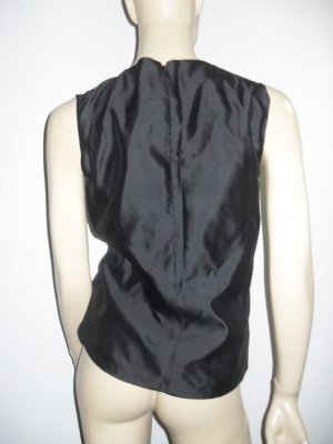 Michael Kors Silk Darted Fitted Black Shirt Top 6 S Sm