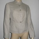 Michael Kors Rough Edges Beige Fitted Jacket 8P 8 P