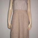 BCBG Max Azria Chic Ruffled Sheer Tweed Beige Dress 8 M