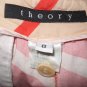 $290 Theory Bold Print Orange Summer Capri Pants 8 M