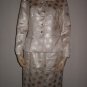 $670 Kay Unger Pale Yellow Brocade Blazer Skirt Suit 8