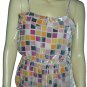 $151 Perry Ellis Velvet Mosiac Flutter Top Shirt 6 S Sm
