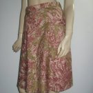 Corey Lynn Calter Vintage Print Knee Length Skirt 2 XS