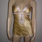 Bebe Yellow Sequined  Silk Blend Tank Top Shirt XS 0/2