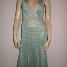 $380 Renee Bardot Missoniesque Green Sequin Dress S Sm