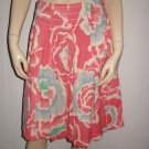 Lil Anthropologie Pleated Pink Cotton Skirt 4 S Small