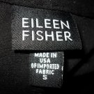 Eileen Fisher Black Viscose Zip Up Cardigan Top S Sm