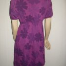 Spendid Purple Flowers Thin Cotton Modal Dress Large L