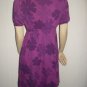 Spendid Purple Flowers Thin Cotton Modal Dress Large L